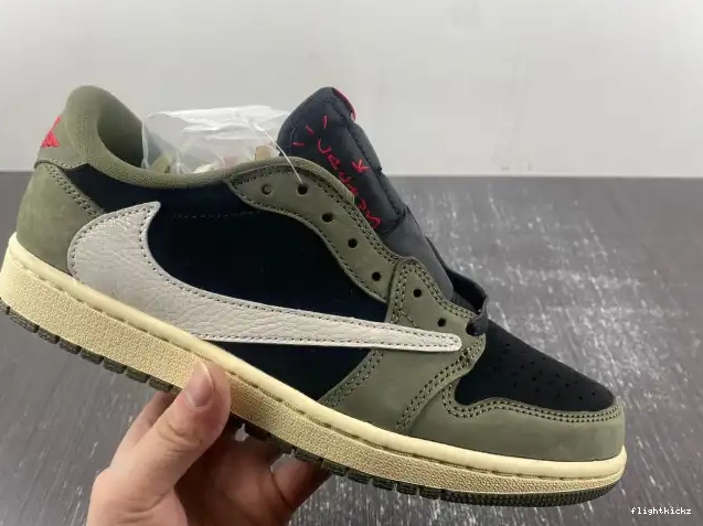 LOW X DM7866-002 JORDAN OG TRAVIS 'BLACK SCOTT OLIVE' SP 1 AIR 0506